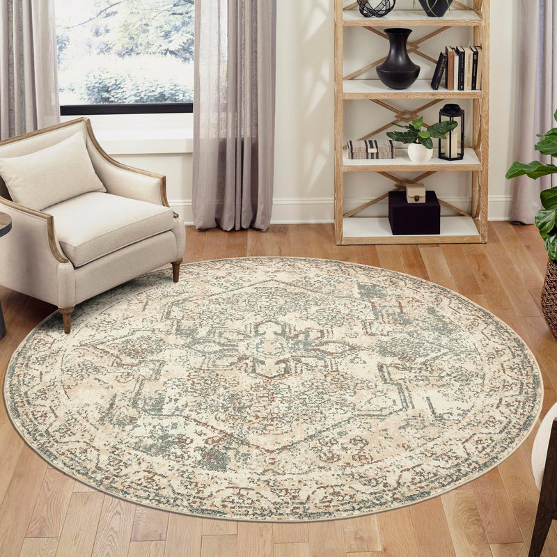 Gobi Sands Collection Area Rug - Turpan Round Multi lifestyle 33