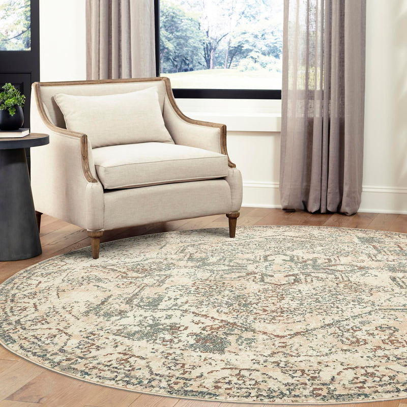 Gobi Sands Collection Area Rug - Turpan Round Multi lifestyle 35