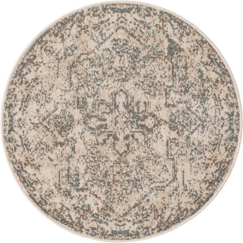 Gobi Sands Collection Area Rug - Turpan Round Multi lifestyle 12