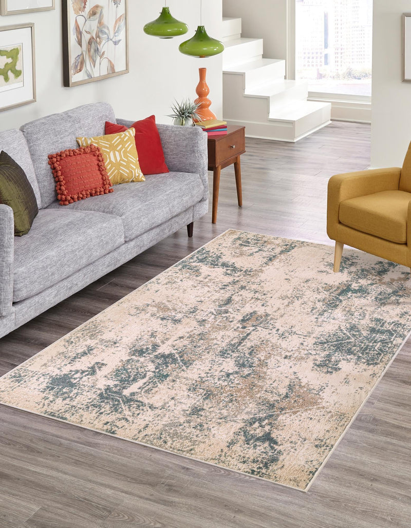 Gobi Sands Collection Area Rug - Shapotou Rectangle Beige lifestyle 2