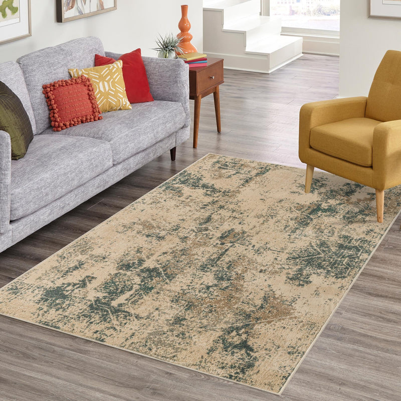 Gobi Sands Collection Area Rug - Shapotou Rectangle Beige lifestyle 14