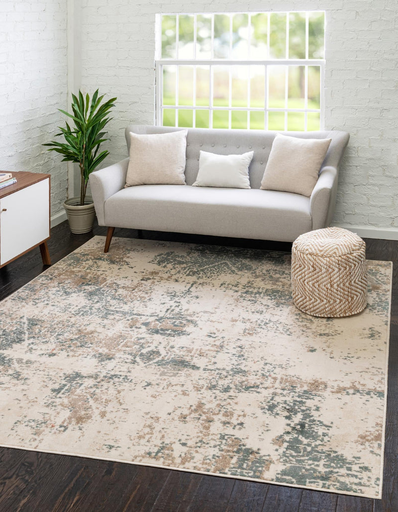 Gobi Sands Collection Area Rug - Shapotou Square Beige lifestyle 19