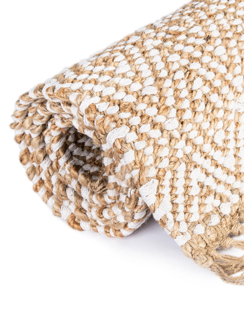 Woven Seaside Jute Collection Area Rug - Marina Rectangle Natural lifestyle 41