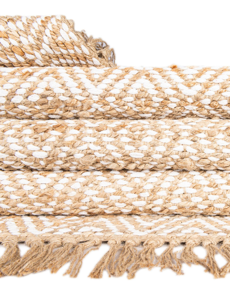 Woven Seaside Jute Collection Area Rug - Marina Rectangle Natural lifestyle 43