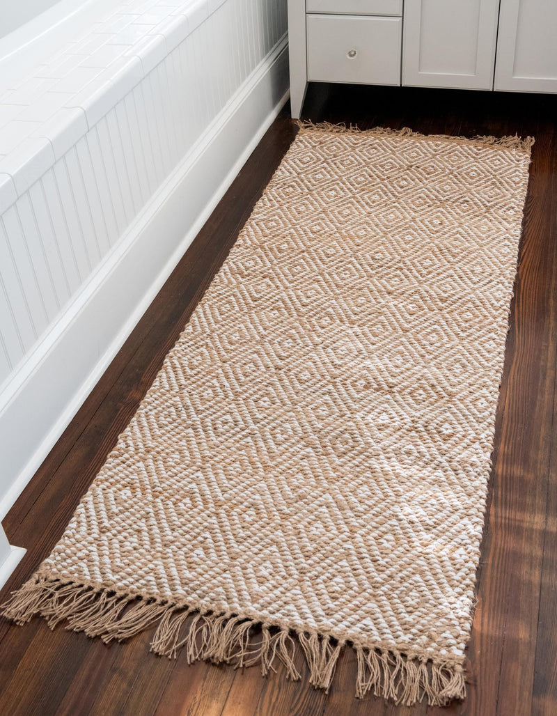 Woven Seaside Jute Collection Area Rug - Marina Runner Natural lifestyle 55