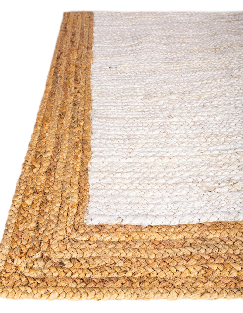 Woven Seaside Jute Collection Area Rug - Nantucket Rectangle White lifestyle 65