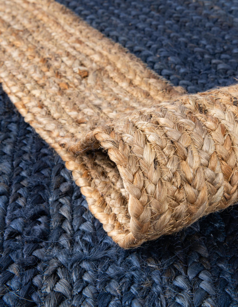 Woven Seaside Jute Collection Area Rug - Nantucket Rectangle Navy Blue lifestyle 74