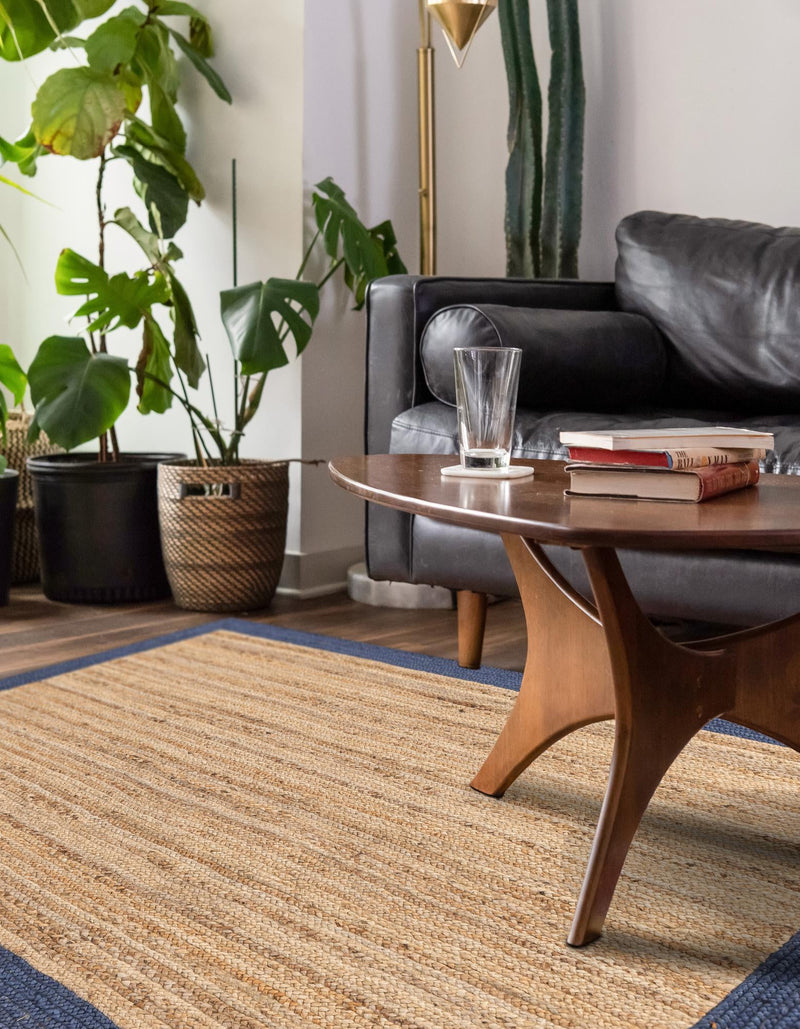 Woven Seaside Jute Collection Area Rug - Nantucket Rectangle Natural lifestyle 55