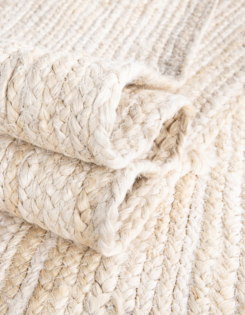 Woven Seaside Jute Collection Area Rug - Savannah (White) Rectangle White lifestyle 20