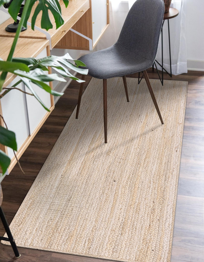 Woven Seaside Jute Collection Area Rug - Savannah (White) Runner White lifestyle 44