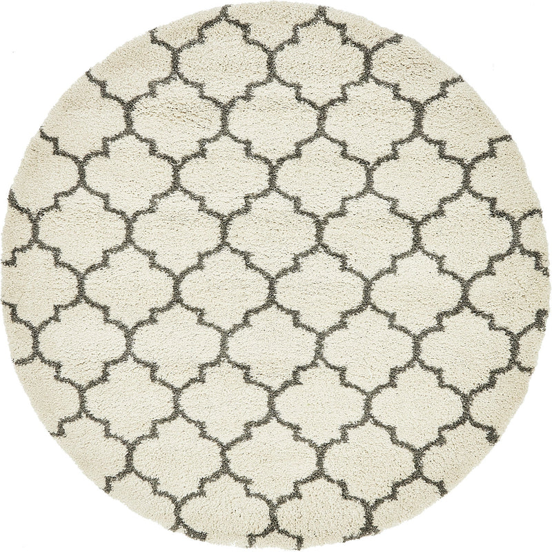 Casablanca Comfort Collection Area Rug - Atlas Round Pure Ivory lifestyle 61