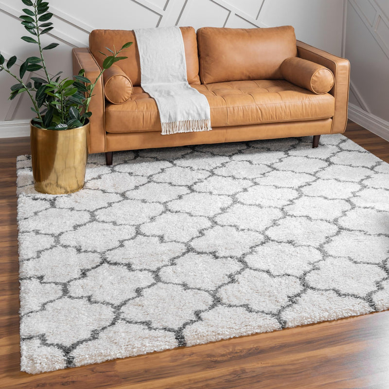 Casablanca Comfort Collection Area Rug - Atlas Square Pure Ivory lifestyle 68