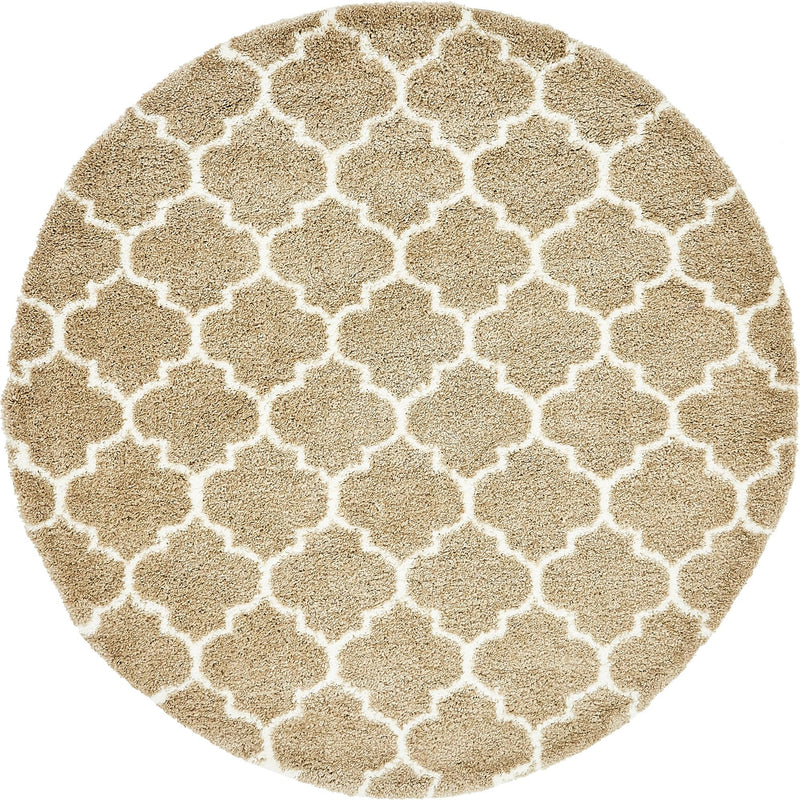Casablanca Comfort Collection Area Rug - Atlas Round Taupe lifestyle 53