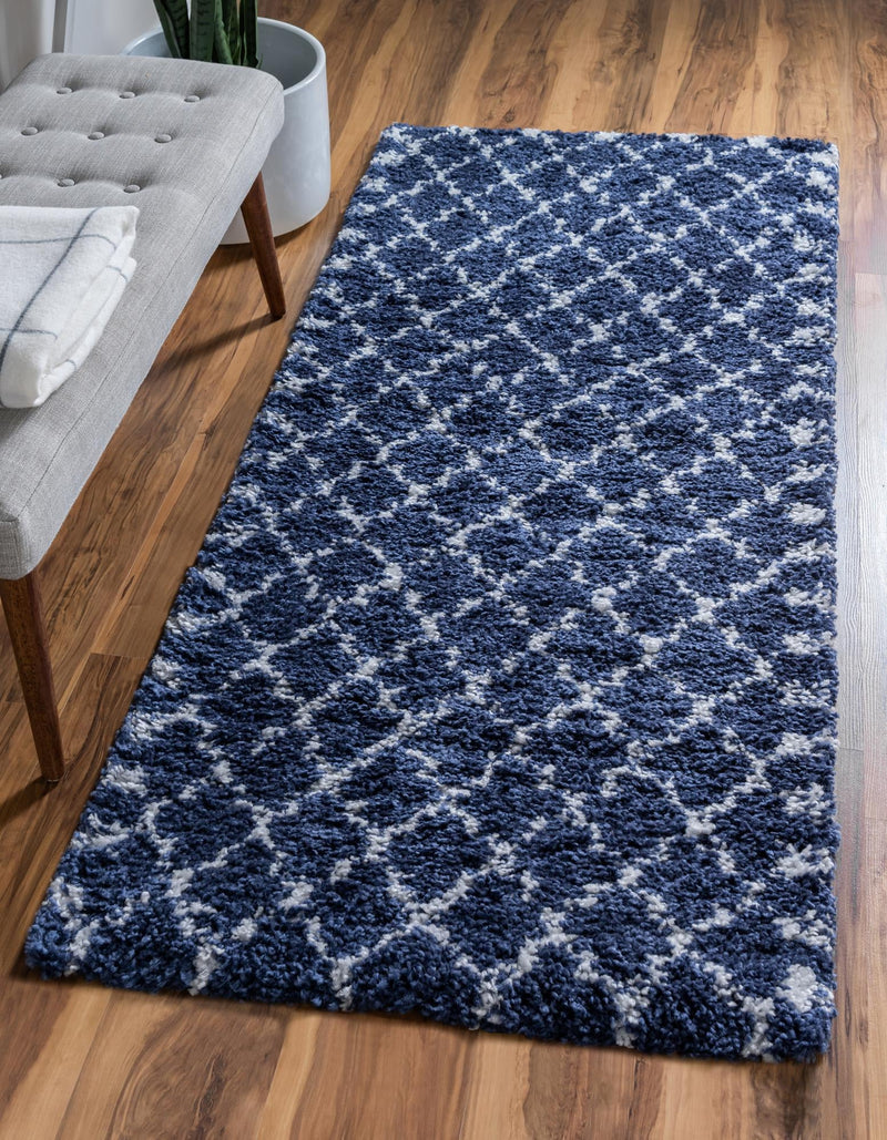 Casablanca Comfort Collection Area Rug - Atlas Runner Navy Blue lifestyle 73