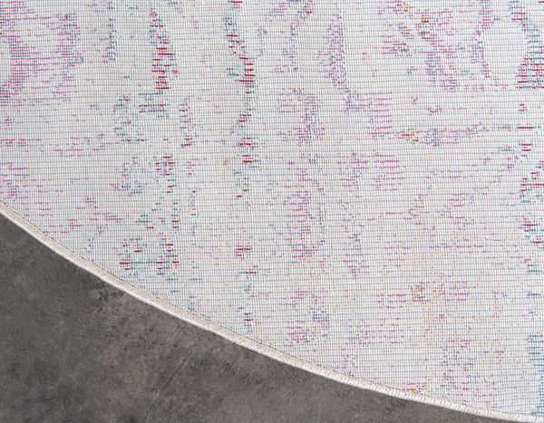 Caribbean Breeze Collection Area Rug - Bimini Round Pink lifestyle 21