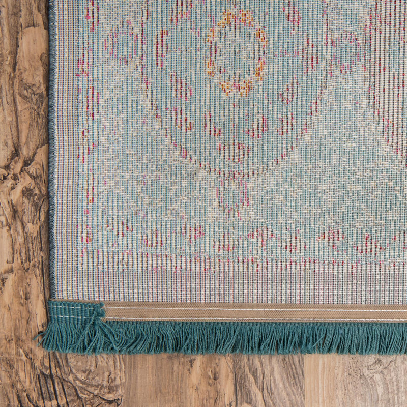 Caribbean Breeze Collection Area Rug - Iguana Rectangle Blue lifestyle 10