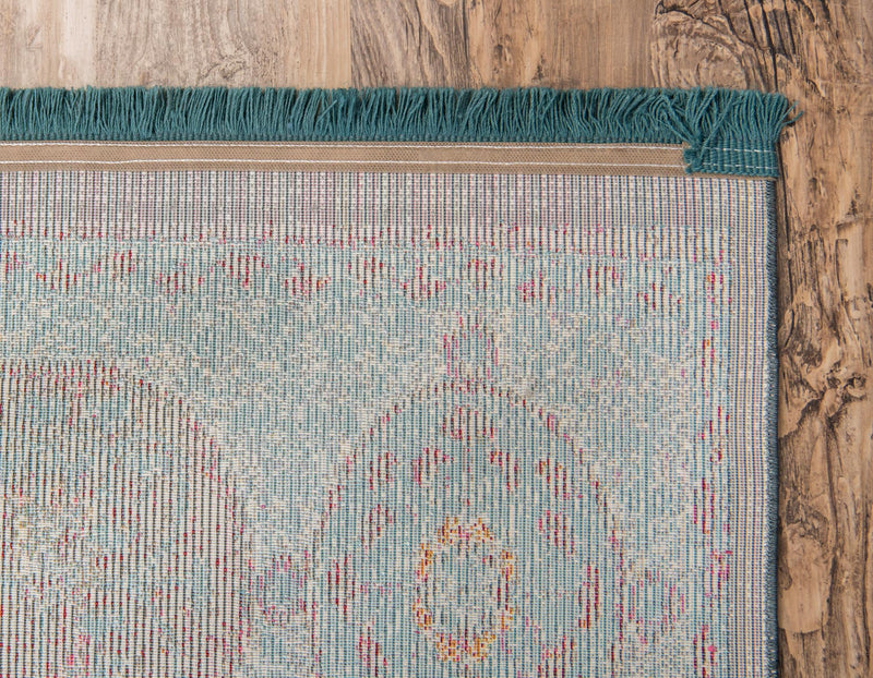 Caribbean Breeze Collection Area Rug - Iguana Runner Blue lifestyle 27