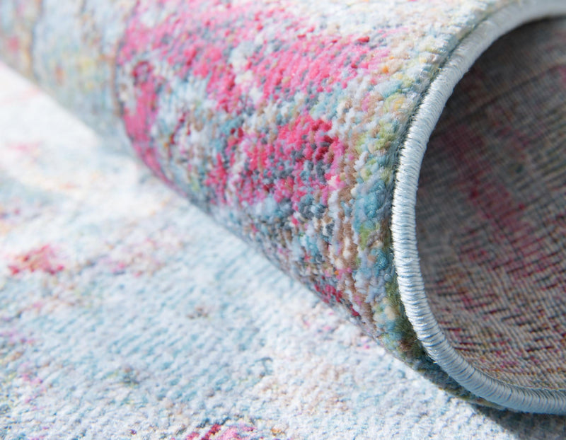 Caribbean Breeze Collection Area Rug - Juniper Round Blue lifestyle 16
