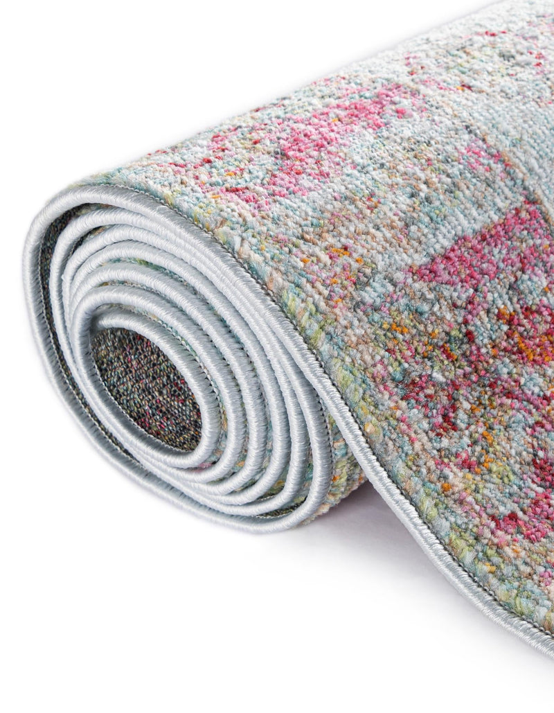 Caribbean Breeze Collection Area Rug - Juniper Round Blue lifestyle 26