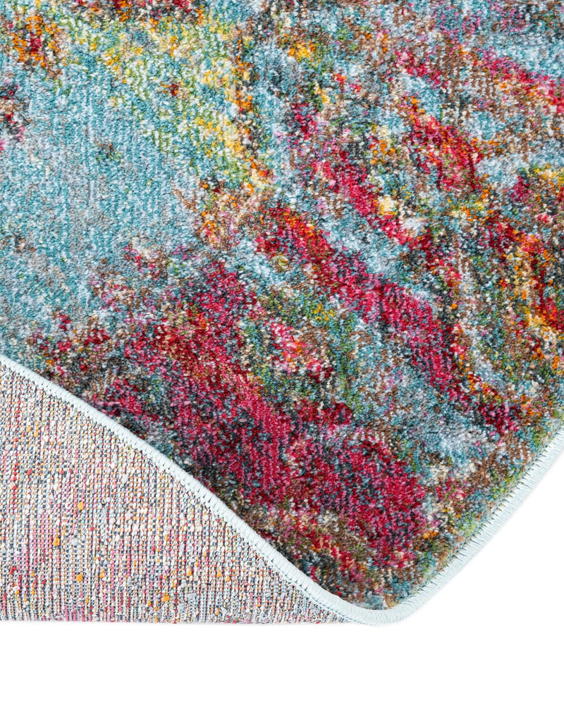 Caribbean Breeze Collection Area Rug - Juniper Round Blue lifestyle 23