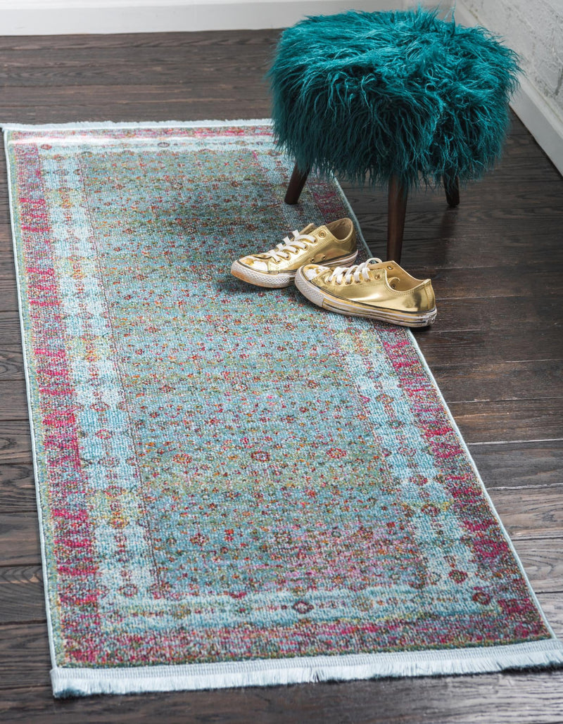 Caribbean Breeze Collection Area Rug - Juniper Runner Blue lifestyle 14