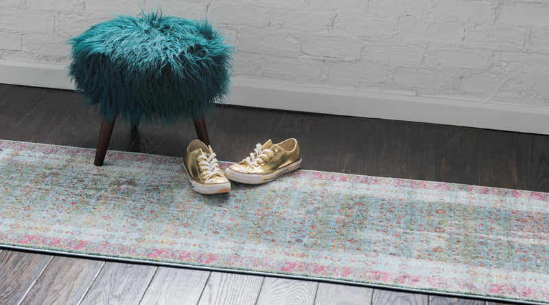 Caribbean Breeze Collection Area Rug - Juniper Runner Blue lifestyle 15