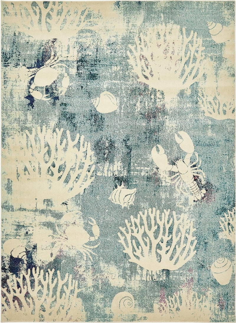 Sorrento Shores Collection Area Rug - Vico Rectangle Light Blue lifestyle 3