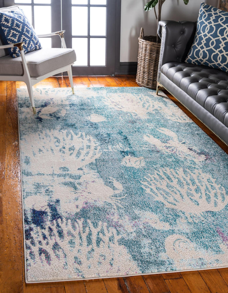 Sorrento Shores Collection Area Rug - Vico Rectangle Light Blue lifestyle 4