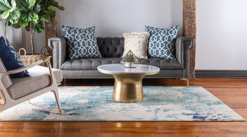 Sorrento Shores Collection Area Rug - Vico Rectangle Light Blue lifestyle 6