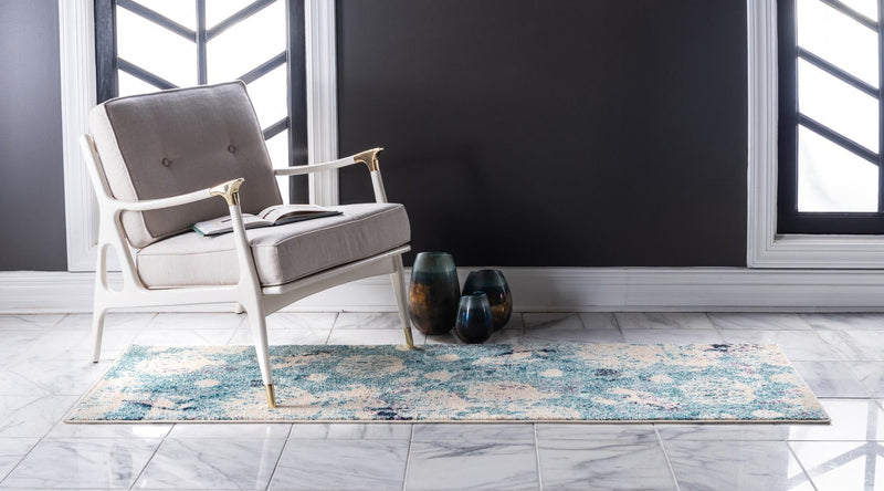 Sorrento Shores Collection Area Rug - Vico Runner Light Blue lifestyle 38