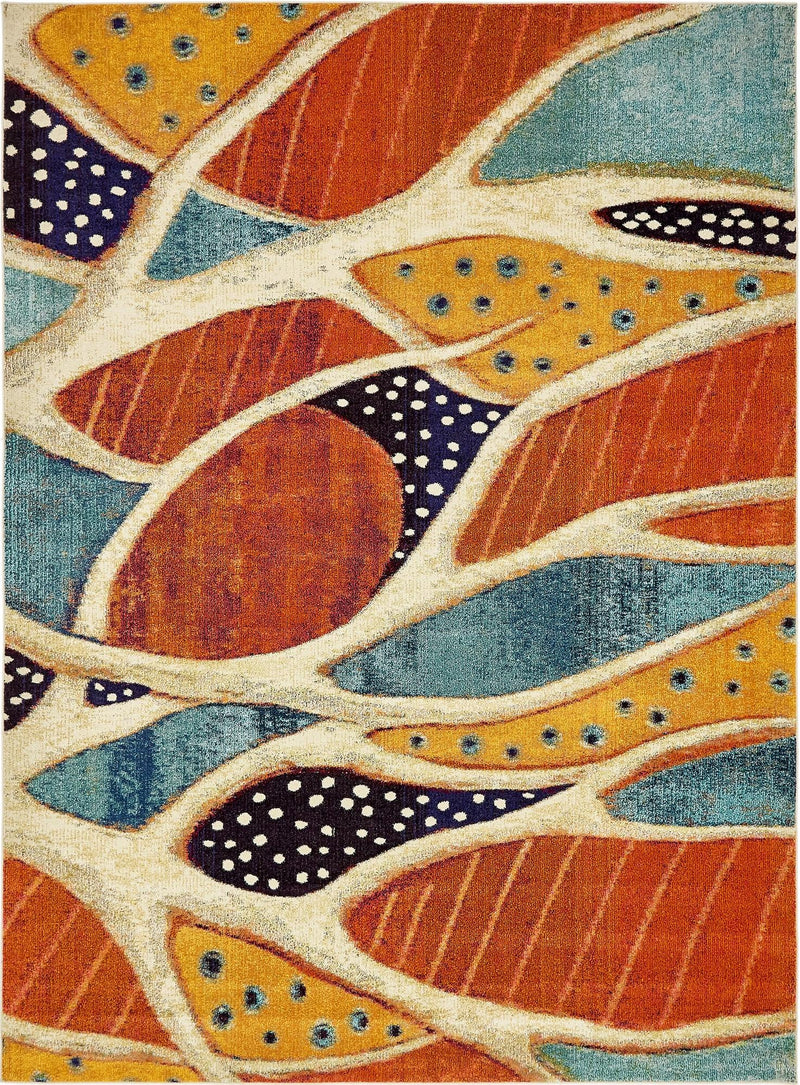 Sorrento Shores Collection Area Rug - Atrani Rectangle Rust Red Main