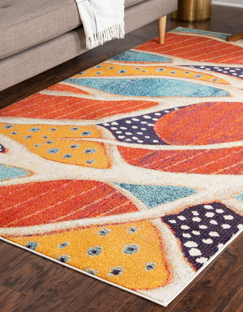 Sorrento Shores Collection Area Rug - Atrani Rectangle Rust Red lifestyle 3