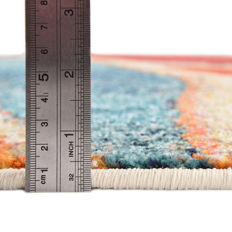 Sorrento Shores Collection Area Rug - Atrani Rectangle Rust Red lifestyle 4
