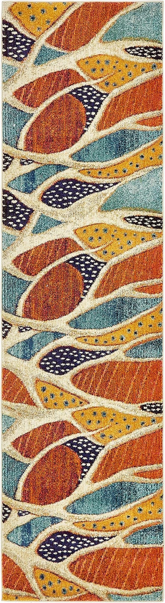 Sorrento Shores Collection Area Rug - Atrani Runner Rust Red lifestyle 16