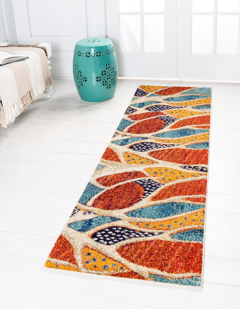 Sorrento Shores Collection Area Rug - Atrani Runner Rust Red lifestyle 17