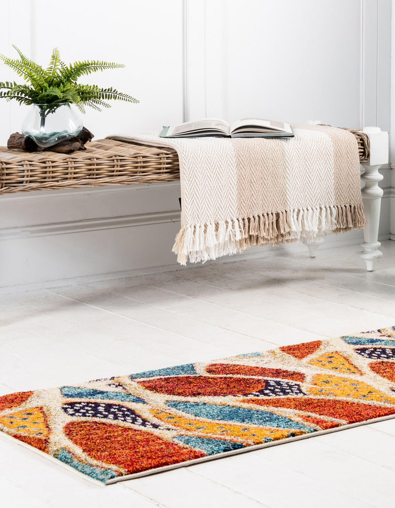 Sorrento Shores Collection Area Rug - Atrani Runner Rust Red lifestyle 18