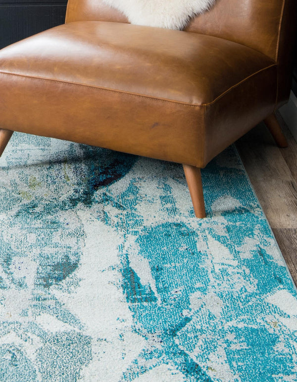 Sorrento Shores Collection Area Rug - Praiano Rectangle Light Blue lifestyle 4