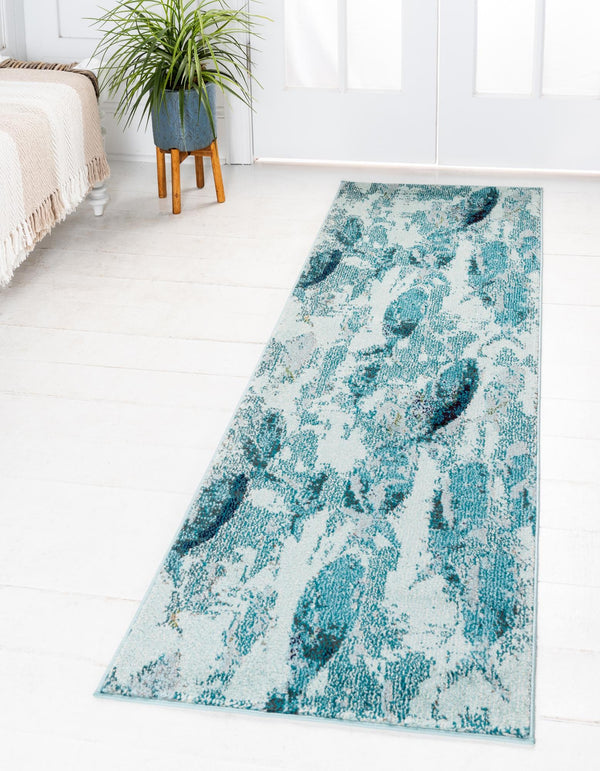 Sorrento Shores Collection Area Rug - Praiano Runner Light Blue lifestyle 17