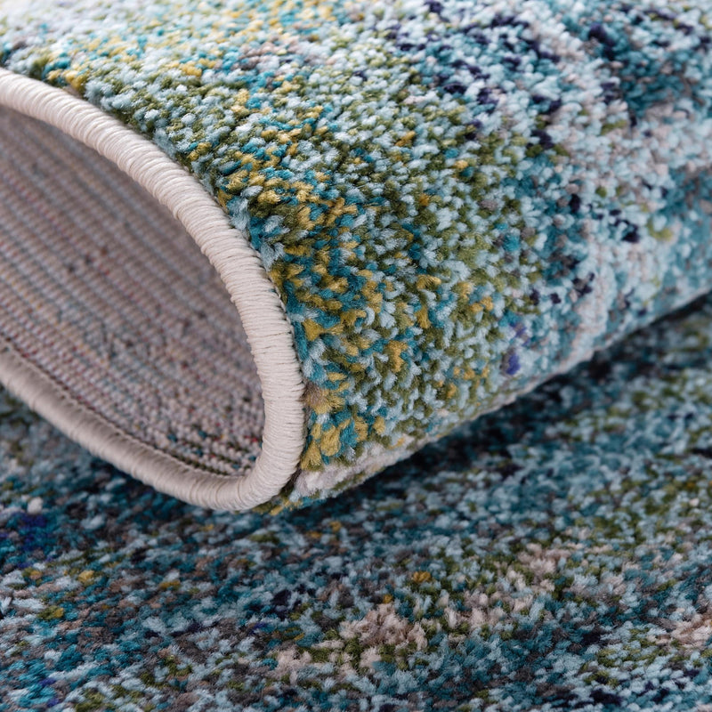Chromatic Oasis Collection Area Rug - Serene Rectangular Light Blue lifestyle 64