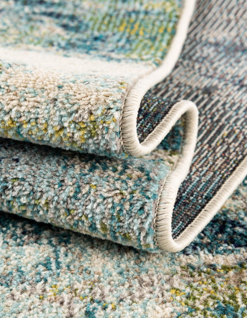 Chromatic Oasis Collection Area Rug - Serene Runner Light Blue lifestyle 62