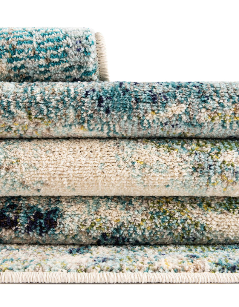 Chromatic Oasis Collection Area Rug - Serene Runner Light Blue lifestyle 65