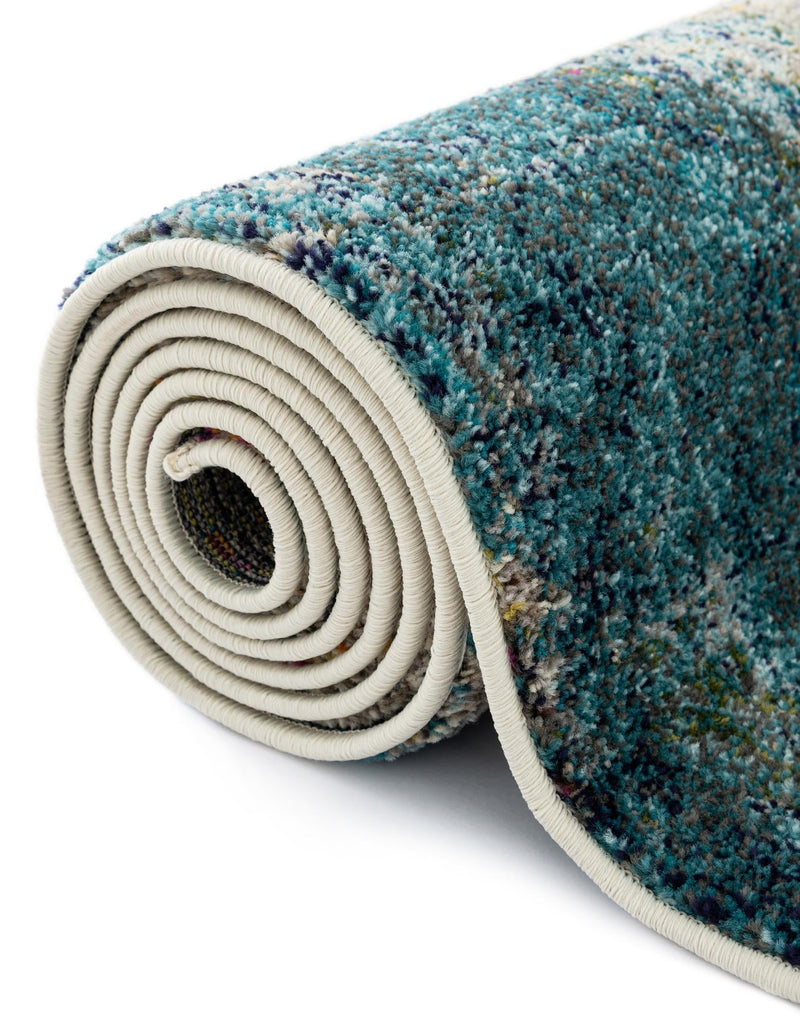 Chromatic Oasis Collection Area Rug - Azure Rectangular Beige lifestyle 74