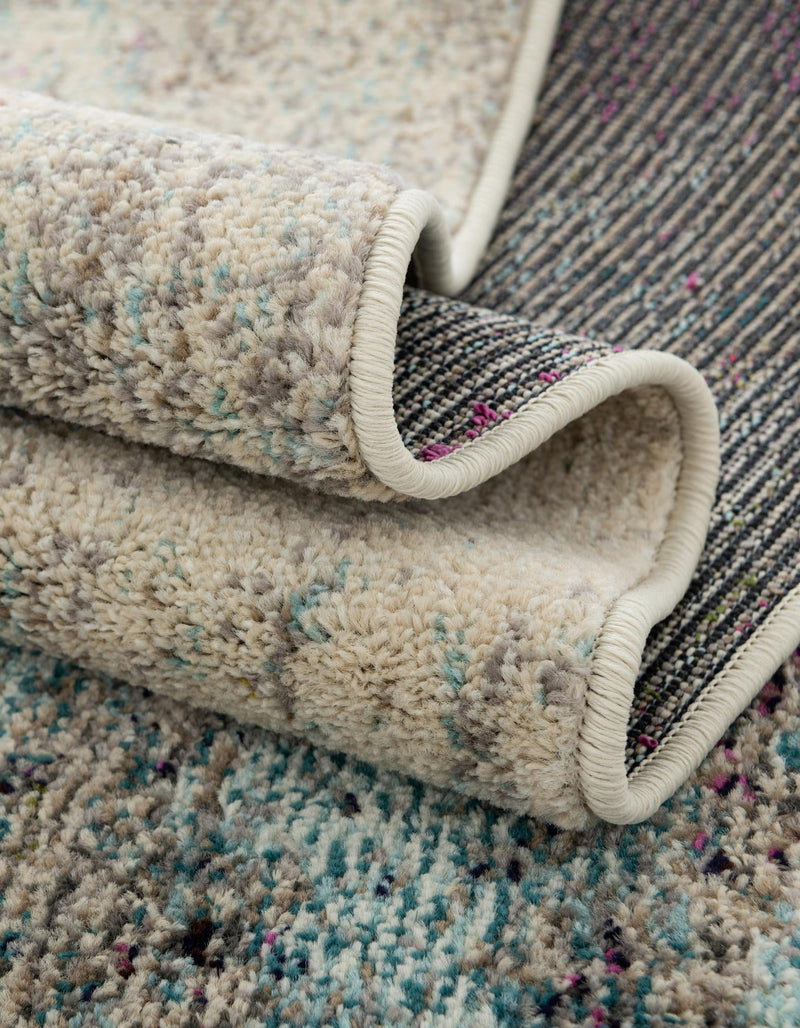 Chromatic Oasis Collection Area Rug - Azure Rectangular Beige lifestyle 80
