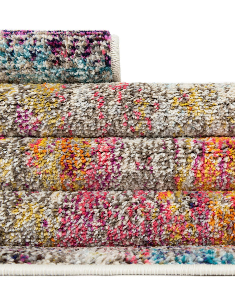 Chromatic Oasis Collection Area Rug - Azure Rectangular Beige lifestyle 86