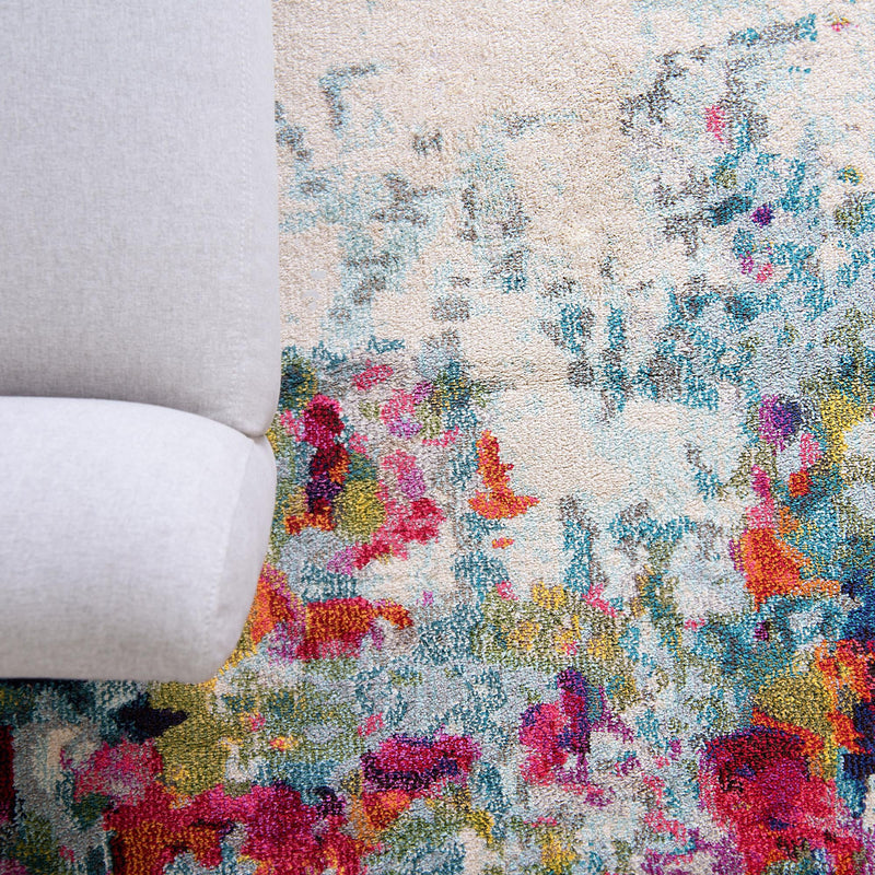 Chromatic Oasis Collection Area Rug - Blush Rectangular Multi lifestyle 39