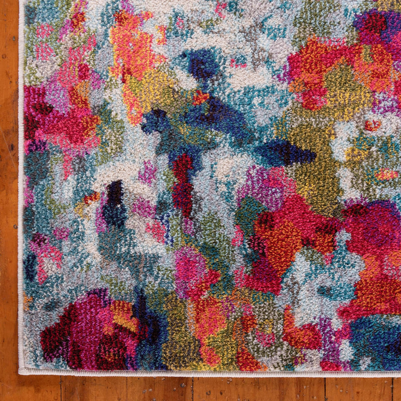 Chromatic Oasis Collection Area Rug - Blush Rectangular Multi lifestyle 52