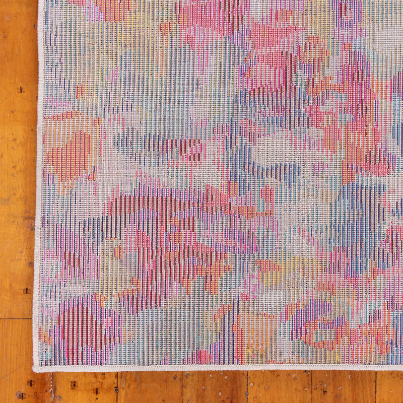Chromatic Oasis Collection Area Rug - Blush Rectangular Multi lifestyle 57