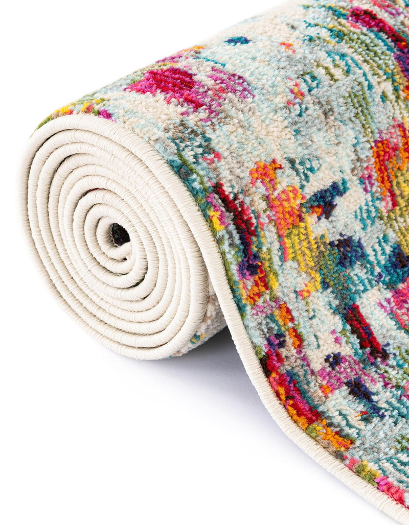Chromatic Oasis Collection Area Rug - Blush Rectangular Multi lifestyle 45