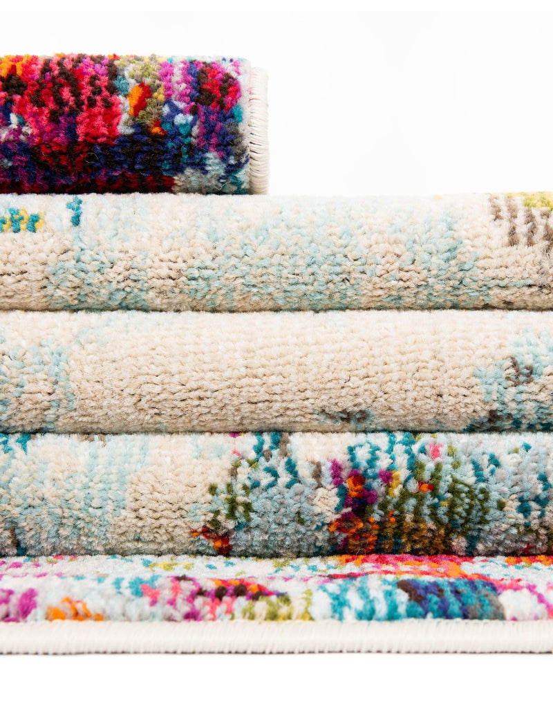 Chromatic Oasis Collection Area Rug - Blush Rectangular Multi lifestyle 47