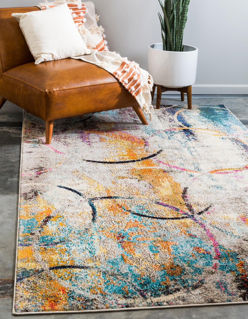 Chromatic Oasis Collection Area Rug - Fresco Rectangular Multi lifestyle 19